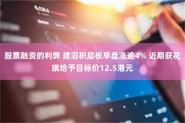 股票融资的利弊 建滔积层板早盘涨逾4% 近期获花旗给予目标价12.5港元