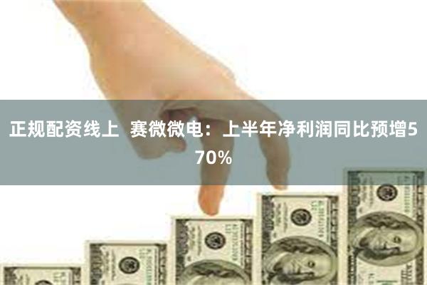 正规配资线上  赛微微电：上半年净利润同比预增570%