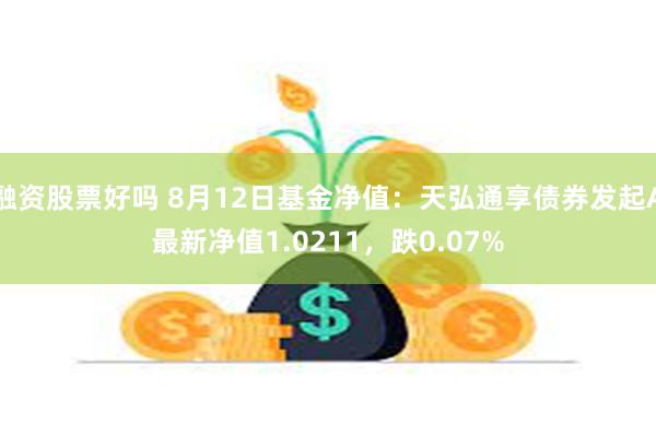 融资股票好吗 8月12日基金净值：天弘通享债券发起A最新净值1.0211，跌0.07%