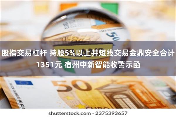 股指交易杠杆 持股5%以上并短线交易金鼎安全合计1351元 宿州中新智能收警示函