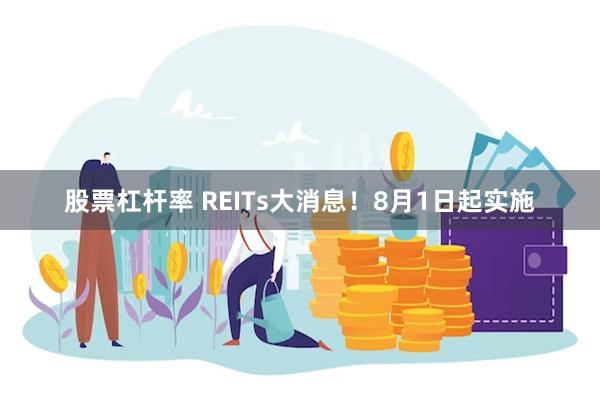 股票杠杆率 REITs大消息！8月1日起实施