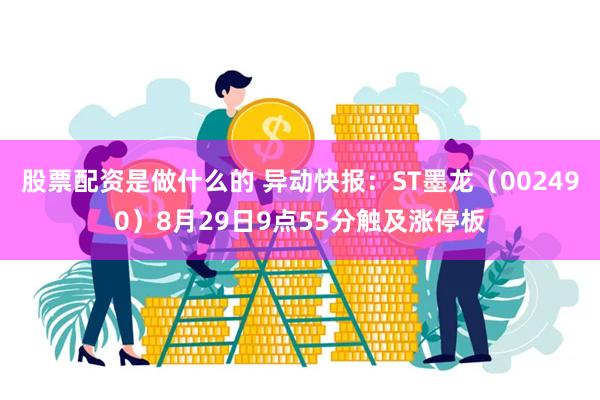 股票配资是做什么的 异动快报：ST墨龙（002490）8月29日9点55分触及涨停板