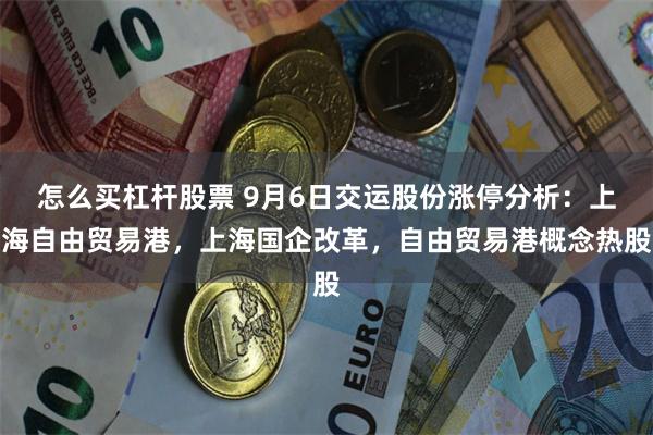 怎么买杠杆股票 9月6日交运股份涨停分析：上海自由贸易港，上海国企改革，自由贸易港概念热股