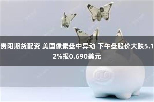 贵阳期货配资 美国像素盘中异动 下午盘股价大跌5.12%报0.690美元